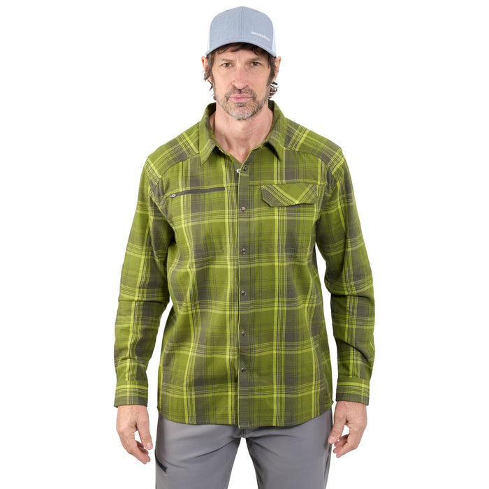 Grundens Men's Dispatch Flannel Shirt Cedar Plaid Image 03