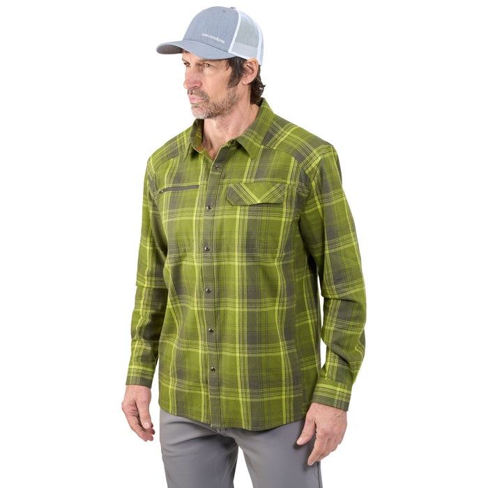 Grundens Men's Dispatch Flannel Shirt Cedar Plaid Image 04
