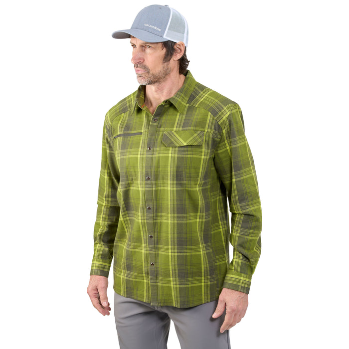 Grundens Men's Dispatch Flannel Shirt Cedar Plaid Image 04