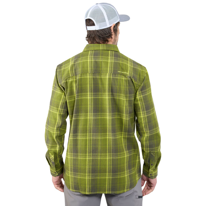 Grundens Men's Dispatch Flannel Shirt Cedar Plaid Image 05