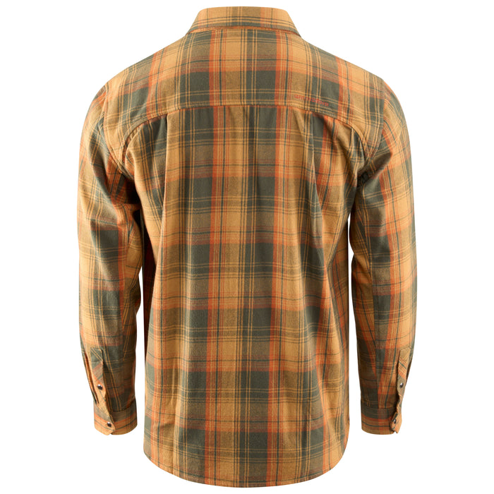 Grundens Men's Dispatch Flannel Shirt Oak Plaid Image 02