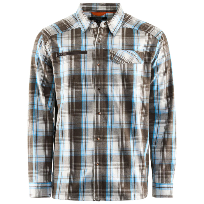 Grundens Men's Dispatch Flannel Shirt Sandbar Plaid Image 01