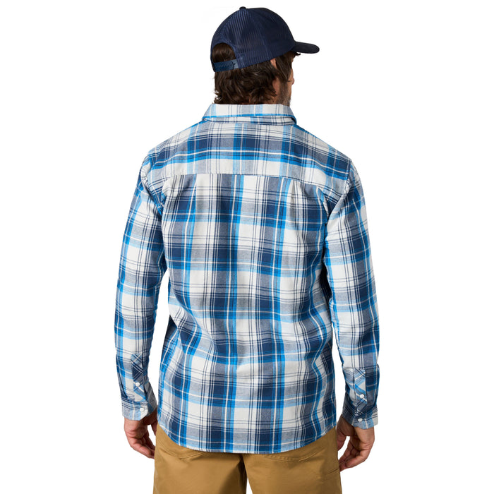Grundens Men's Dispatch Flannel Shirt Sky Plaid Image 06