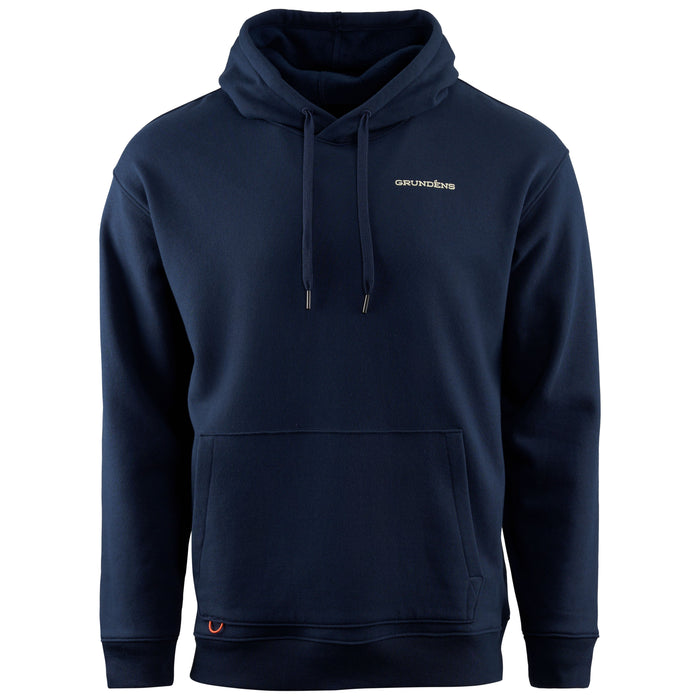 Grundens Men's Displacement DWR Hoodie SL Guides Dark Navy Image 01