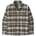 Patagonia Men's Fjord Flannel Shirt Blizzard: Salt Grey Image 01