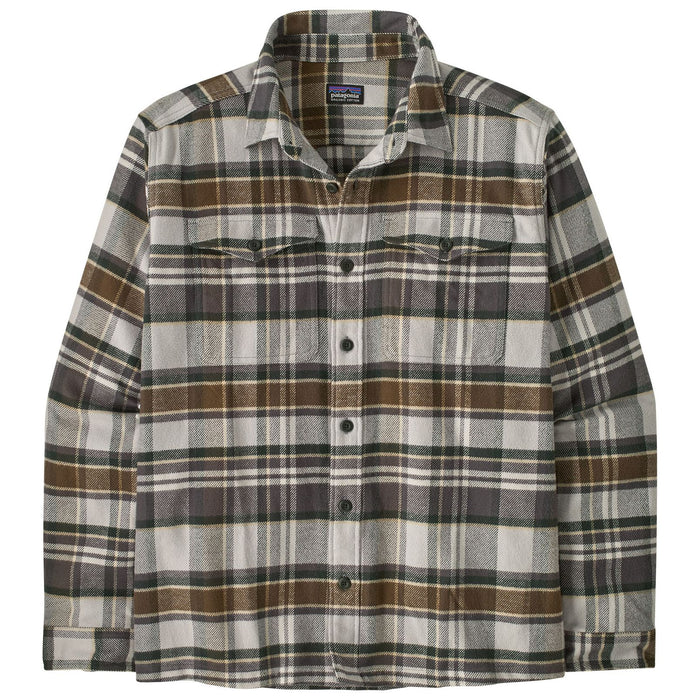 Patagonia Men's Fjord Flannel Shirt Blizzard: Salt Grey Image 01