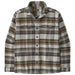 Patagonia Men's Fjord Flannel Shirt Blizzard: Salt Grey Image 01