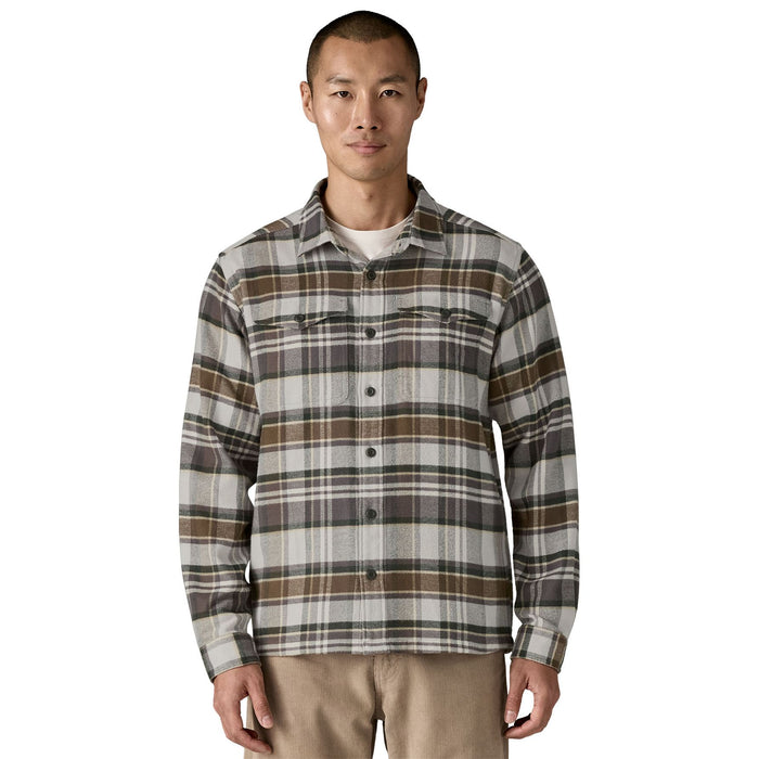 Patagonia Men's Fjord Flannel Shirt Blizzard: Salt Grey Image 02