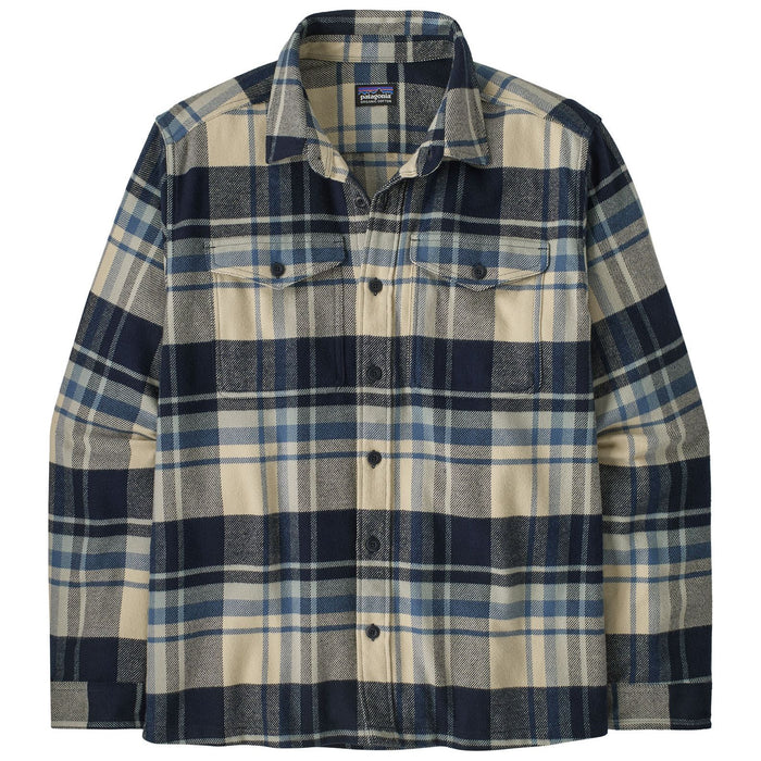 Patagonia Men's Fjord Flannel Shirt Hibernate: Sunken Blue Image 01