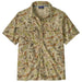 Patagonia Men's Short-Sleeved Self Guided Sun Shirt Coastal Edge: Weathered Stone