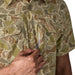 Patagonia Men's Short-Sleeved Self Guided Sun Shirt Coastal Edge: Weathered Stone