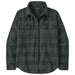 Patagonia Women's Fjord Flannel Shirt Buffalo Check: Old Growth Green Image 01