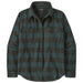 Patagonia Women's Fjord Flannel Shirt Buffalo Check: Old Growth Green Image 01