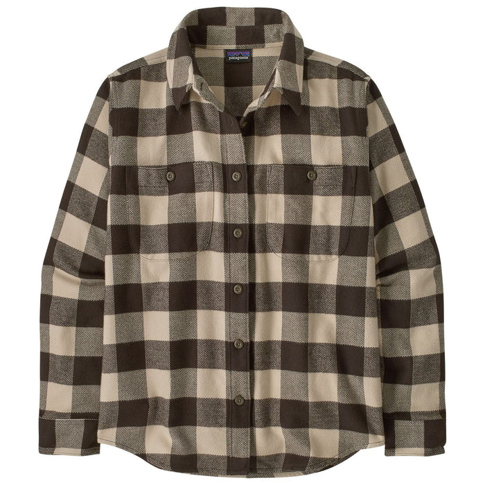 Patagonia Women's Fjord Flannel Shirt Buffalo Check: Otter Brown Image 01