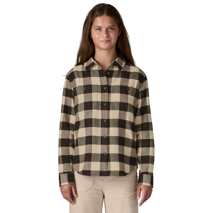 Patagonia Women's Fjord Flannel Shirt Buffalo Check: Otter Brown Image 02