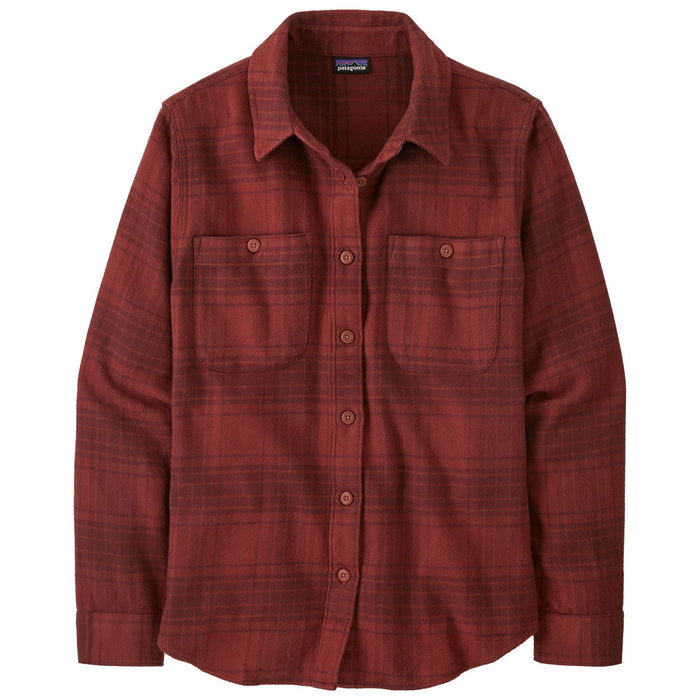 Patagonia Women's Fjord Flannel Shirt Cascade: Oxide Red Image 01