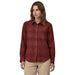 Patagonia Women's Fjord Flannel Shirt Cascade: Oxide Red Image 03