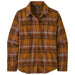 Patagonia Women's Fjord Flannel Shirt Happy Camper: Shelter Brown Image 01