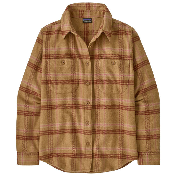 Patagonia Women's Fjord Flannel Shirt Old Spruce: Nest Brown Image 01