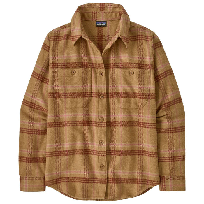 Patagonia Women's Fjord Flannel Shirt Old Spruce: Nest Brown Image 01