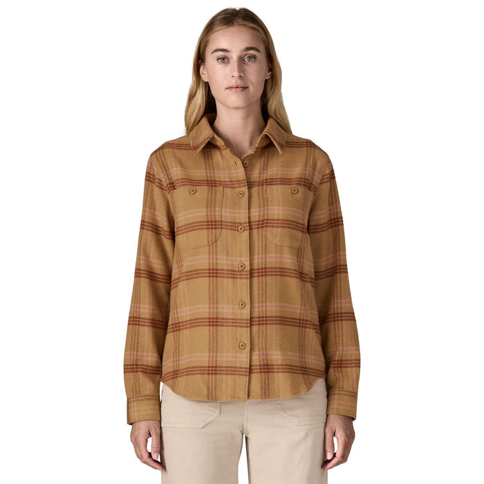 Patagonia Women's Fjord Flannel Shirt Old Spruce: Nest Brown Image 02