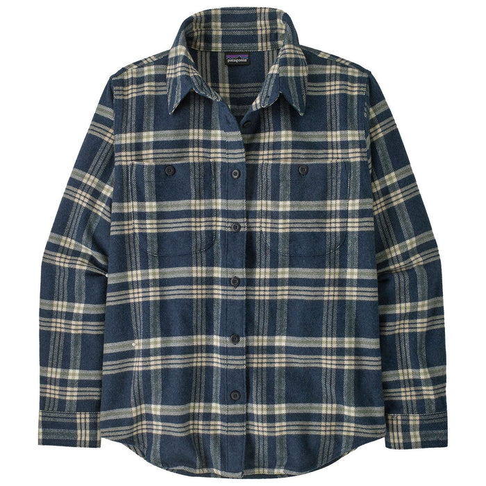 Patagonia Women's Fjord Flannel Shirt Old Spruce: Sunken Blue Image 01