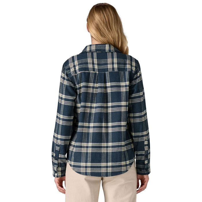 Patagonia Women's Fjord Flannel Shirt Old Spruce: Sunken Blue Image 03