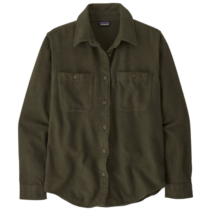 Patagonia Women's Fjord Flannel Shirt Whole Weave: Pine Needle Green Image 01