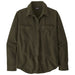 Patagonia Women's Fjord Flannel Shirt Whole Weave: Pine Needle Green Image 01