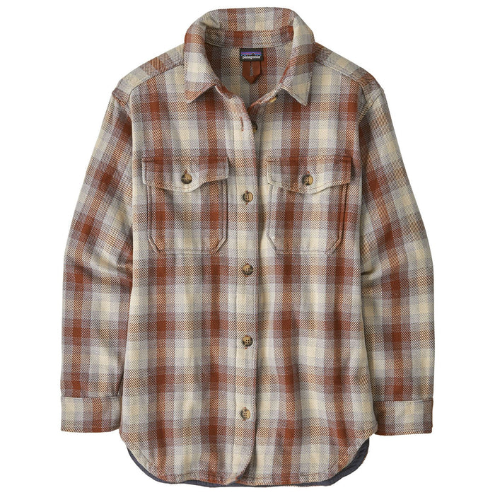 Patagonia Women's Fjord Loft Overshirt Jacket Alpenglow: Oar Tan Image 01
