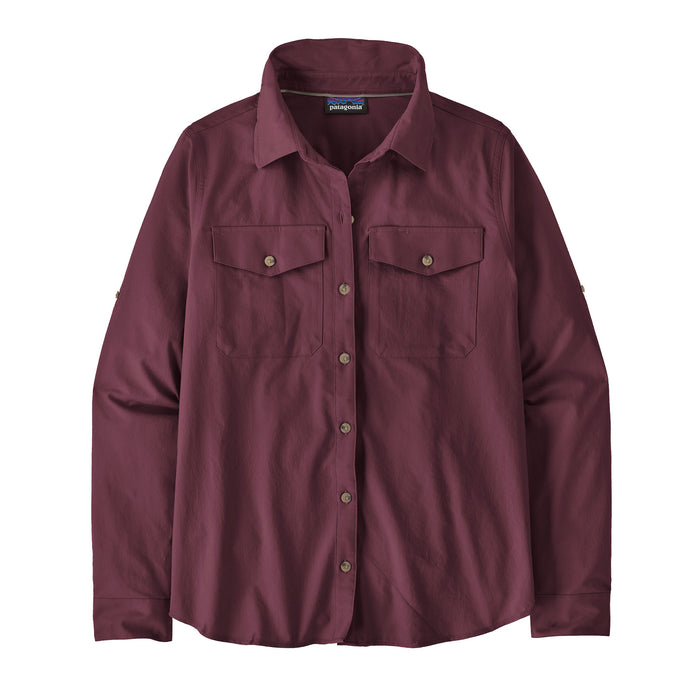 Patagonia Women's Long-Sleeved Self Guided Sun Shirt Berry Fig Image 01