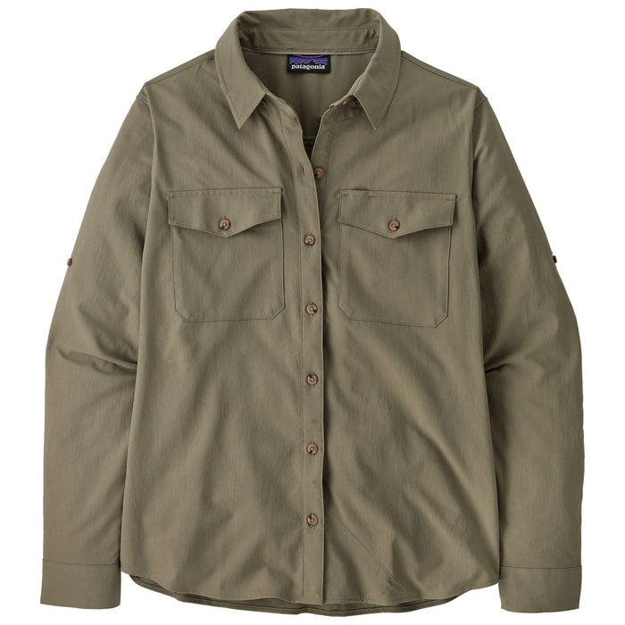 Patagonia Women's Long-Sleeved Self Guided Sun Shirt River Rock Green