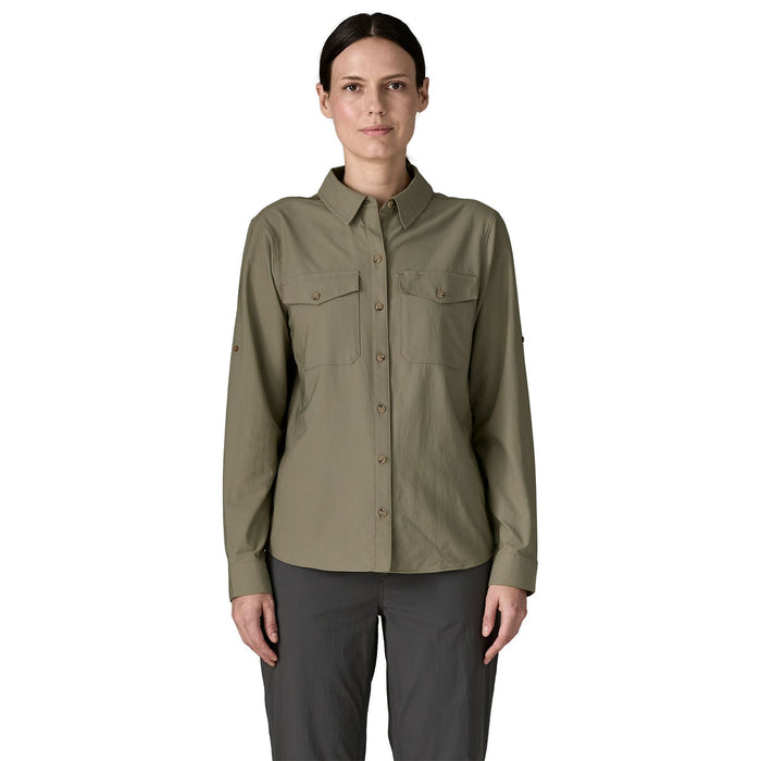 Patagonia Women's Long-Sleeved Self Guided Sun Shirt River Rock Green