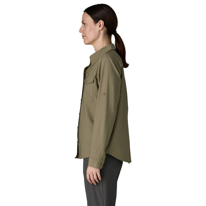Patagonia Women's Long-Sleeved Self Guided Sun Shirt River Rock Green