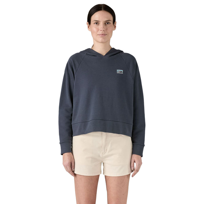 Patagonia Women's Regenerative Organic Certified Cotton Essential Hoody Smolder Blue Image 03