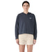 Patagonia Women's Regenerative Organic Certified Cotton Essential Hoody Smolder Blue Image 03