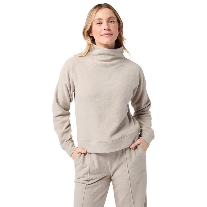 Stio Women's Turpin Fleece Mockneck Atmosphere Heather Image 03