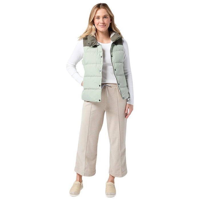 Stio Women's Turpin Fleece Wide Crop Pant Atmosphere Heather Image 02