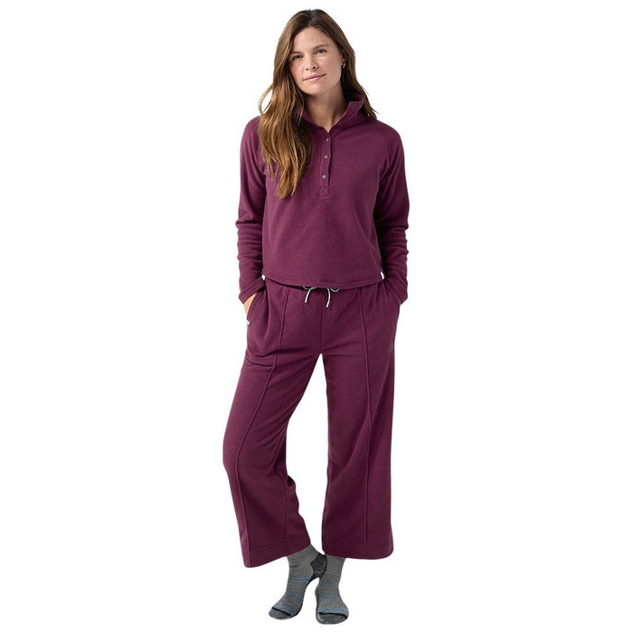 Stio Women's Turpin Fleece Wide Crop Pant Aubergine Image 02