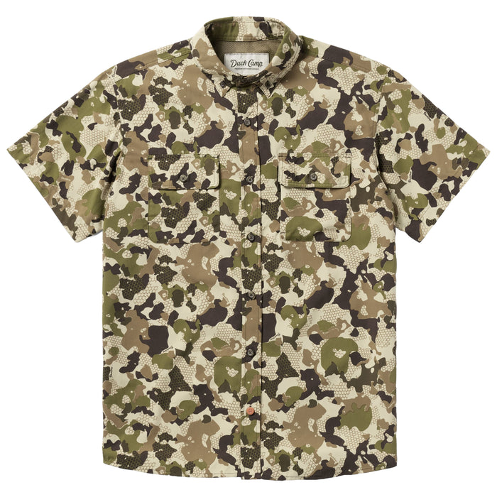 Duck Camp Men's Lightweight Hunting Shirt Short Sleeve Wetland Image 01