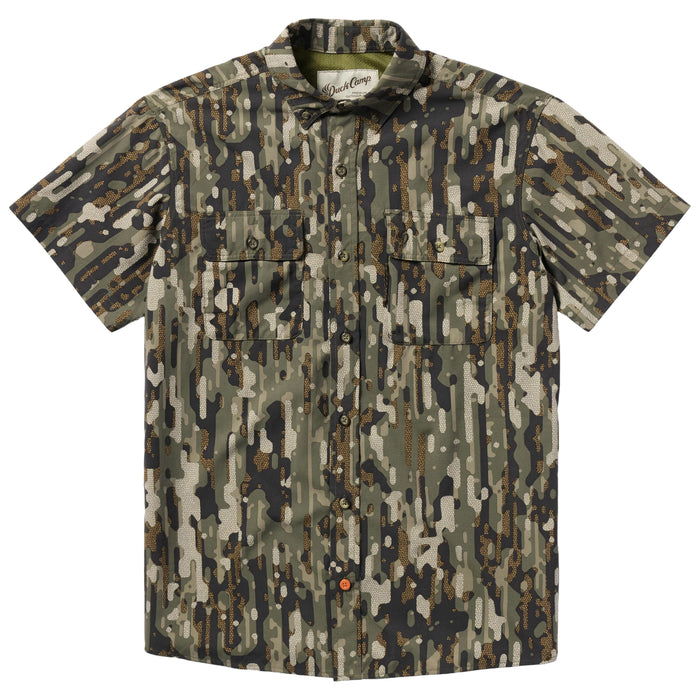 Duck Camp Men's Lightweight Hunting Shirt Short Sleeve Woodland Image 01