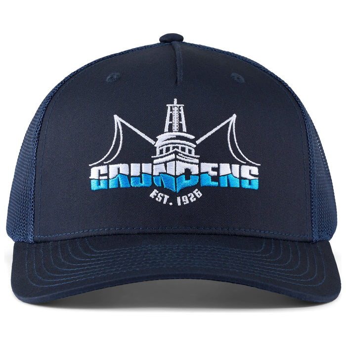 Grundens Logo Boat Trucker Navy Image 01