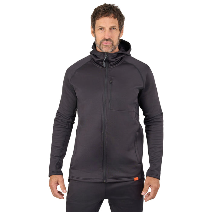 Grundens Men's Grundies Thermal FZ Hoodie Black Image 06