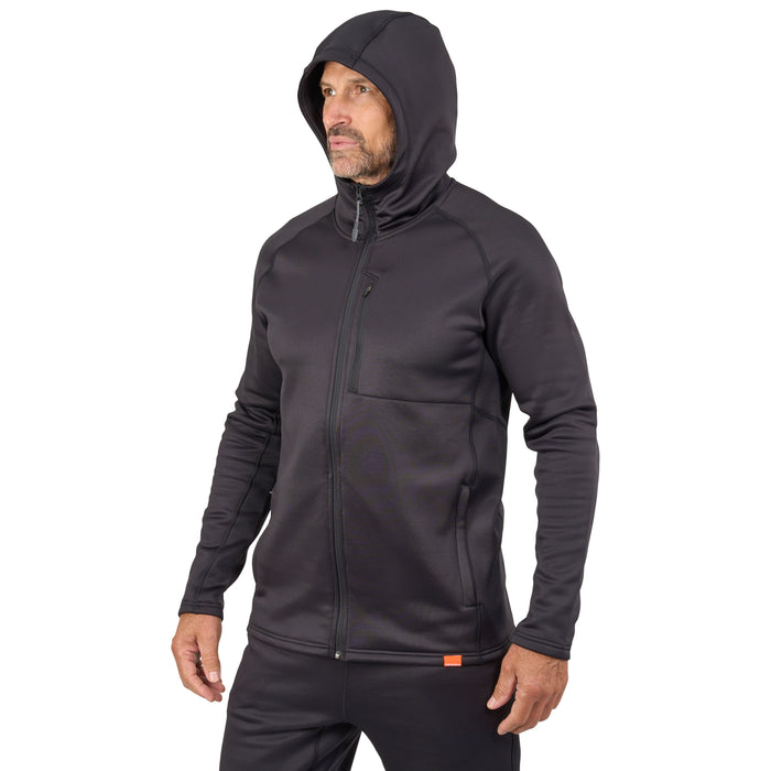 Grundens Men's Grundies Thermal FZ Hoodie Black Image 10