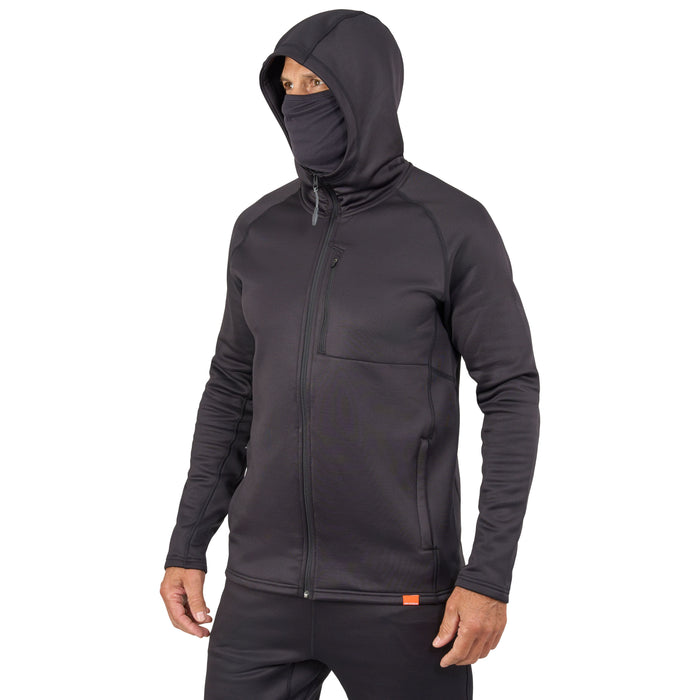 Grundens Men's Grundies Thermal FZ Hoodie Black Image 13