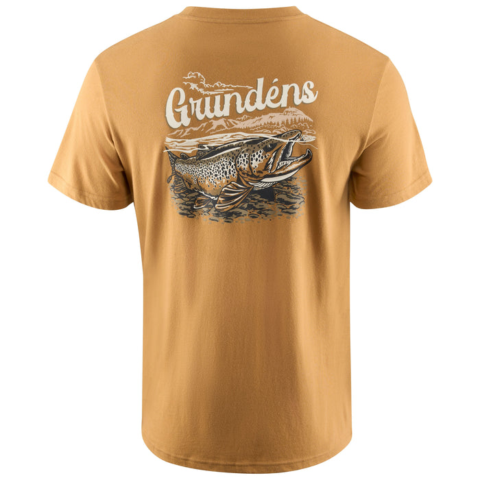 Grundens Men's Leroy Brown SS T-Shirt Whiskey Image 01