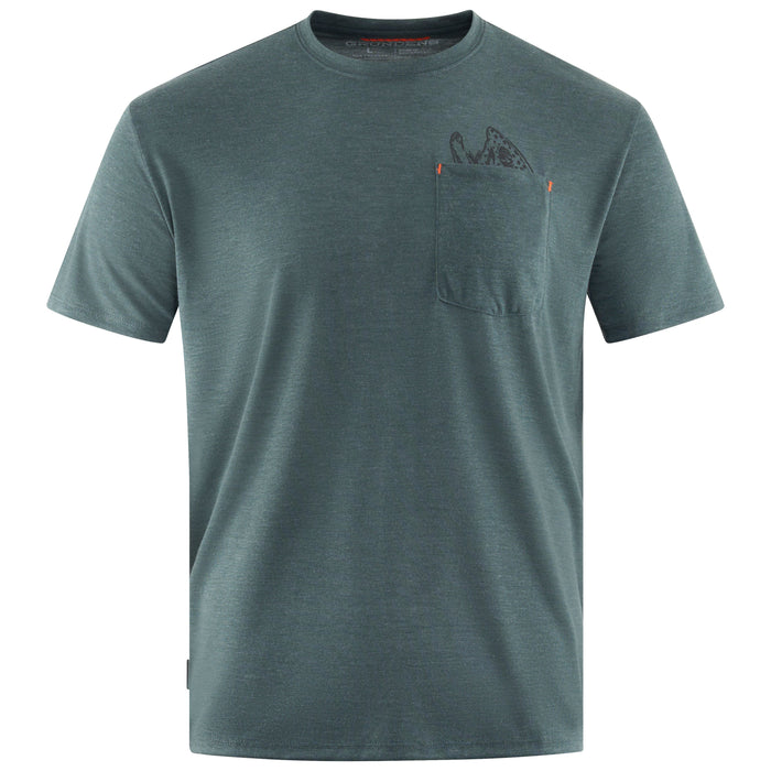 Grundens Men's Species Pocket Tee Deep Forest Heather Image 01