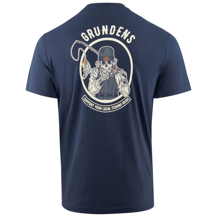 Grundens Men's Support Guides SS T-Shirt Dark Navy Image 01
