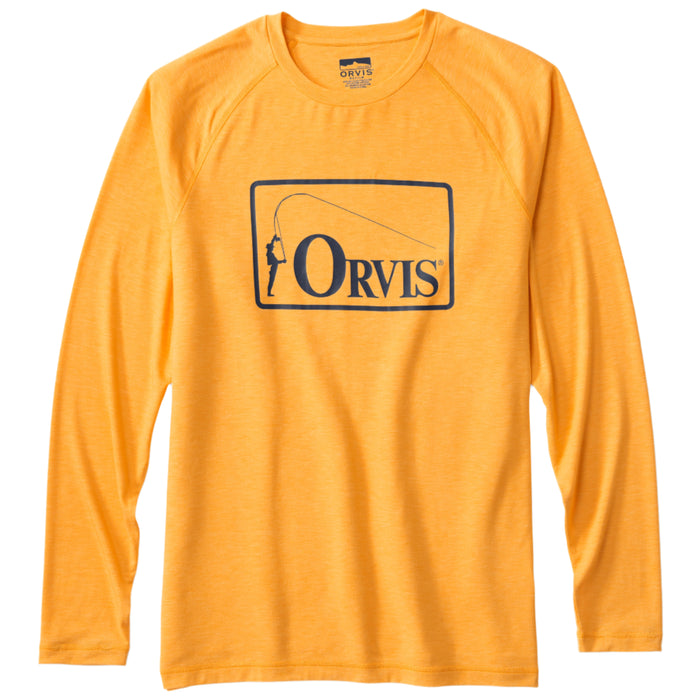 Orvis DriCast Logo LS Crew Tangerine Image 01