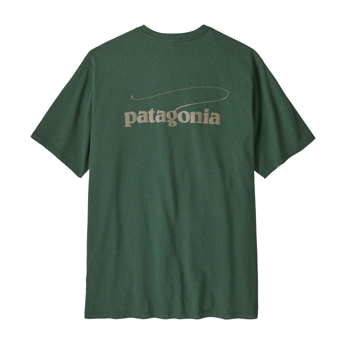Patagonia Men's Casting Logo Responsibili-Tee Canopy Green Image 01